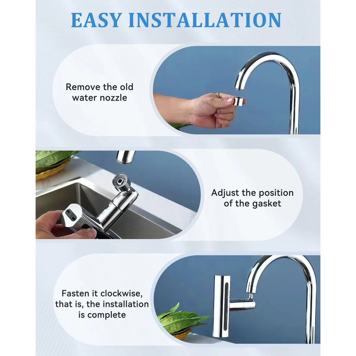 Grifo Acrobático 4 Modos con Tapa Cromad