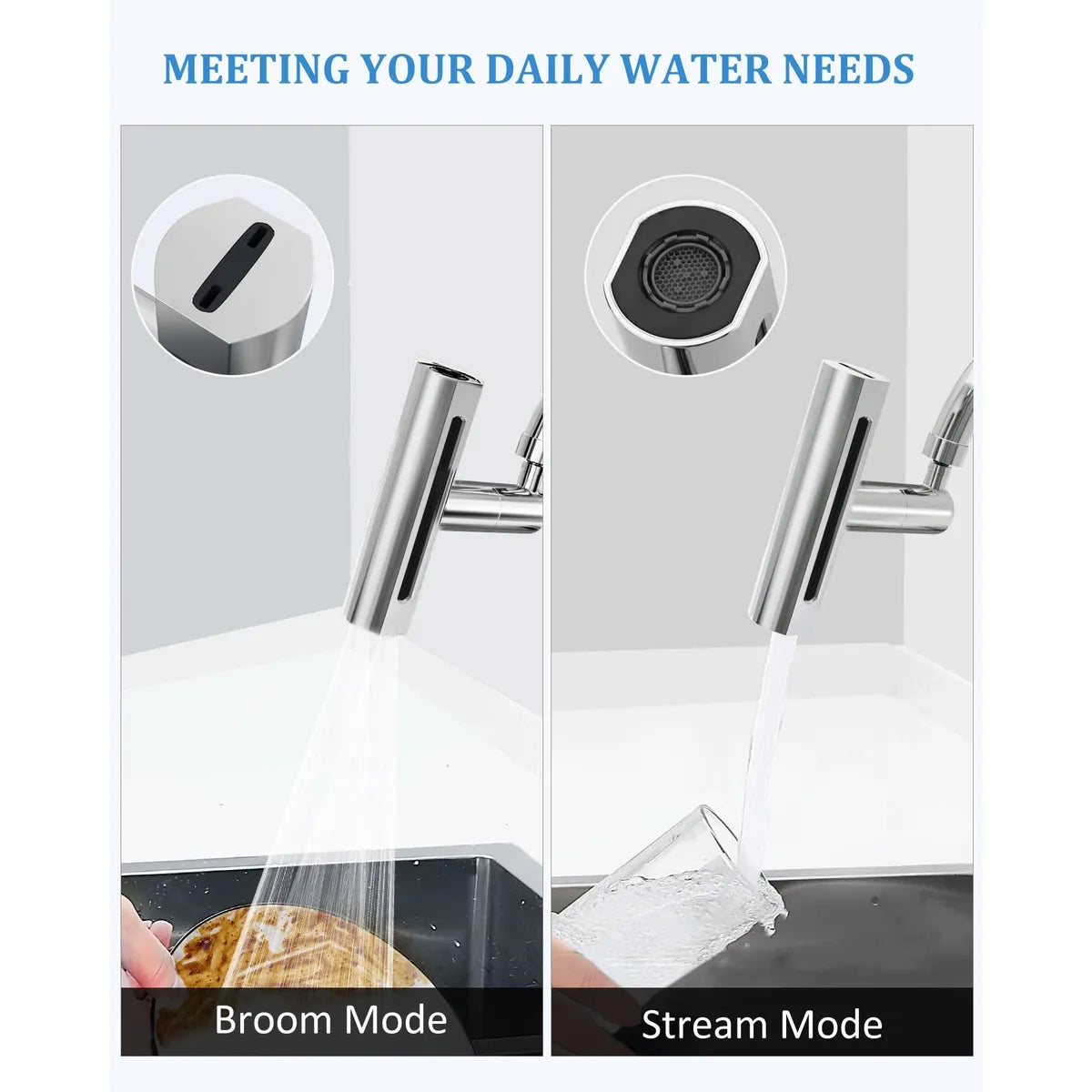 Grifo Acrobático 4 Modos con Tapa Cromad